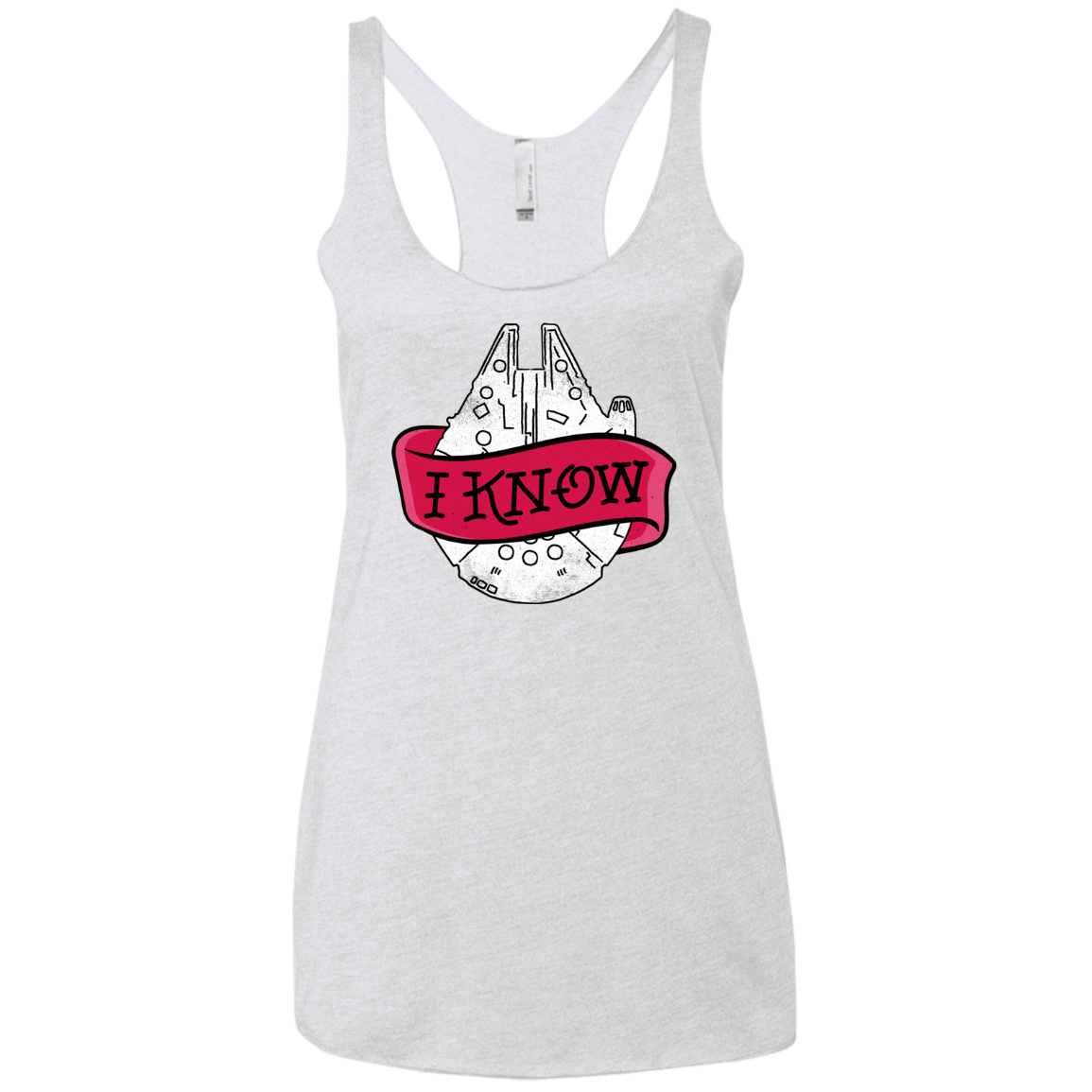 T-Shirts Heather White / X-Small I Know Women's Triblend Racerback Tank