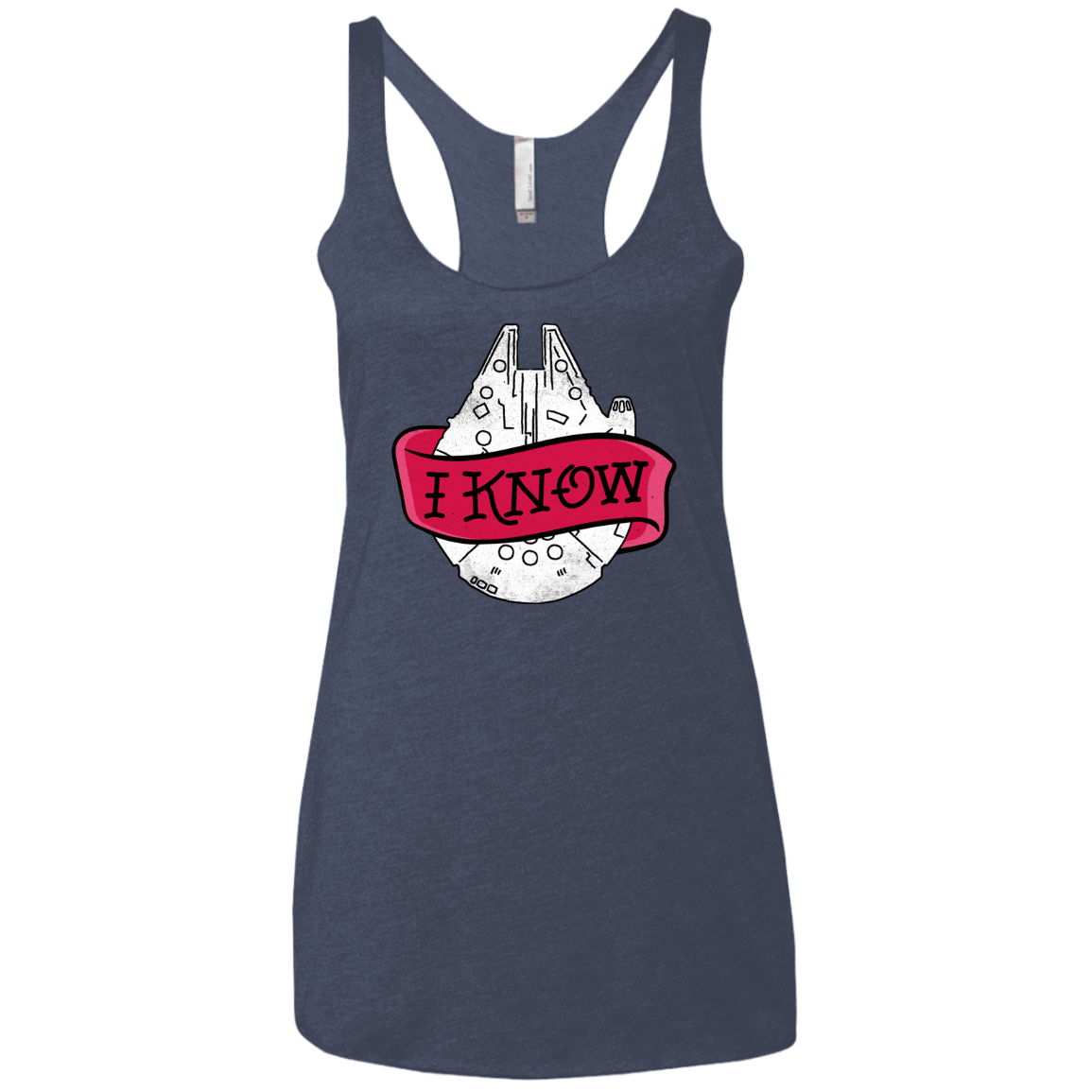 T-Shirts Vintage Navy / X-Small I Know Women's Triblend Racerback Tank