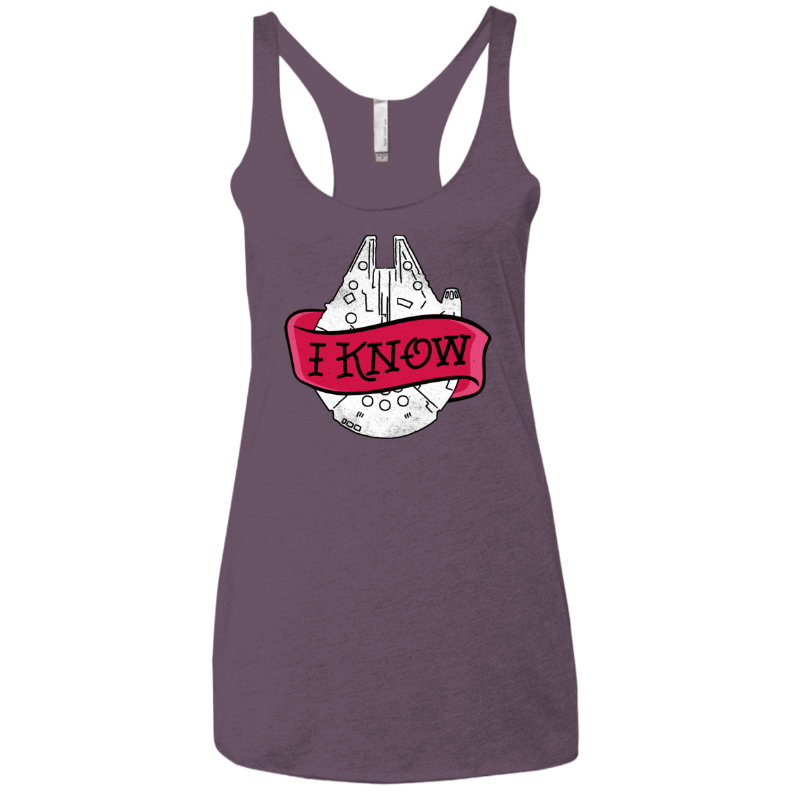 T-Shirts Vintage Purple / X-Small I Know Women's Triblend Racerback Tank
