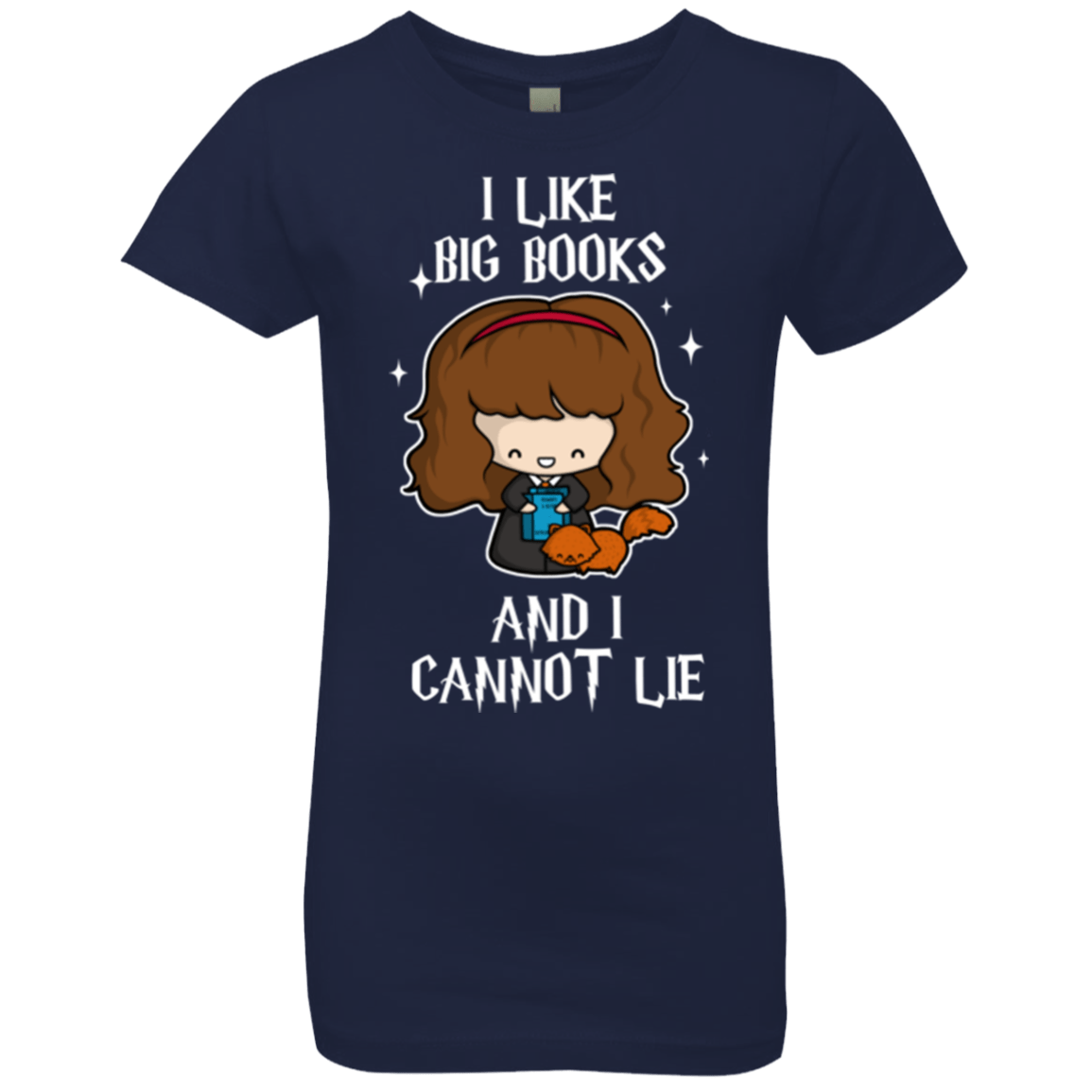 T-Shirts Midnight Navy / YXS I Like Big Books Girls Premium T-Shirt
