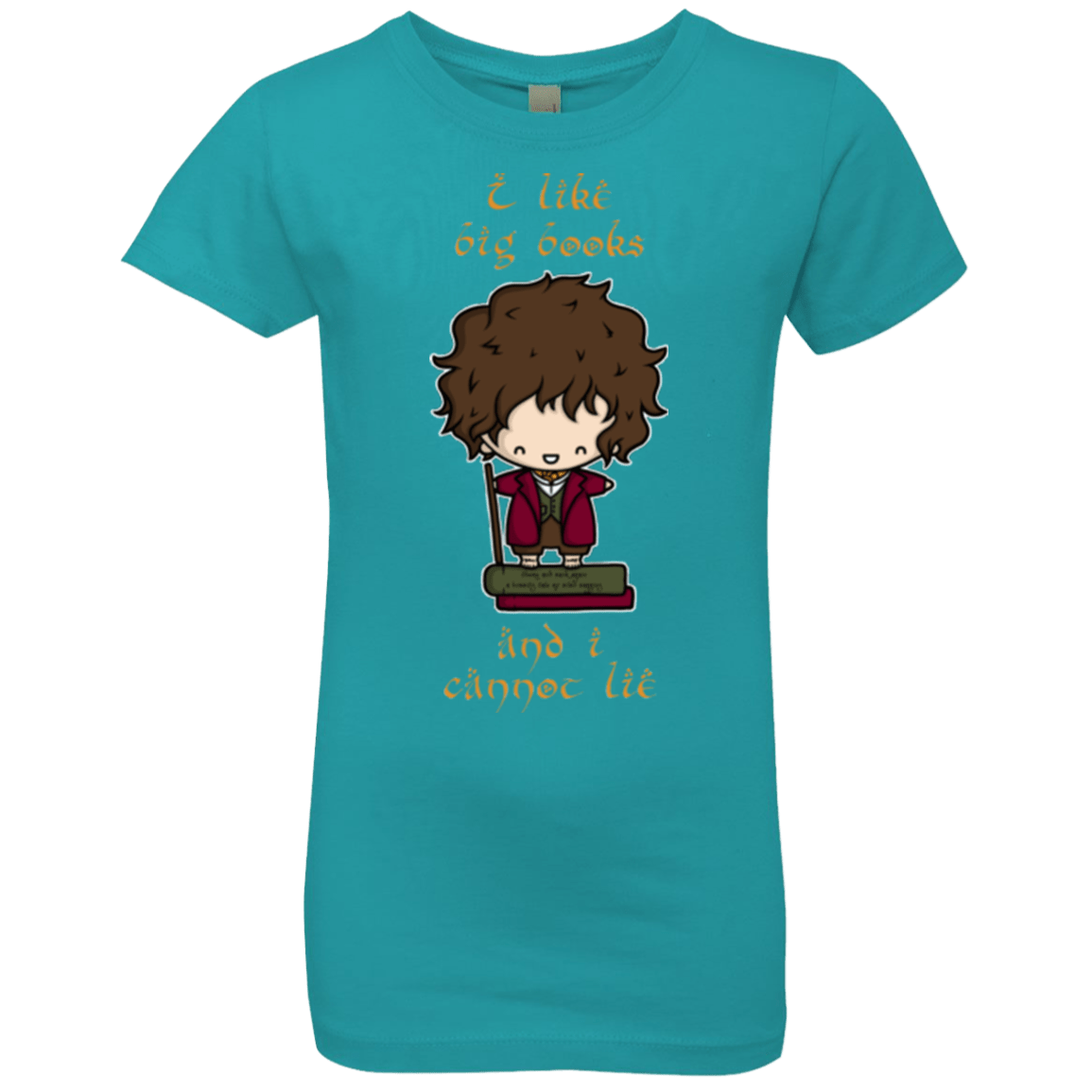 T-Shirts Tahiti Blue / YXS I Like Big Books Girls Premium T-Shirt