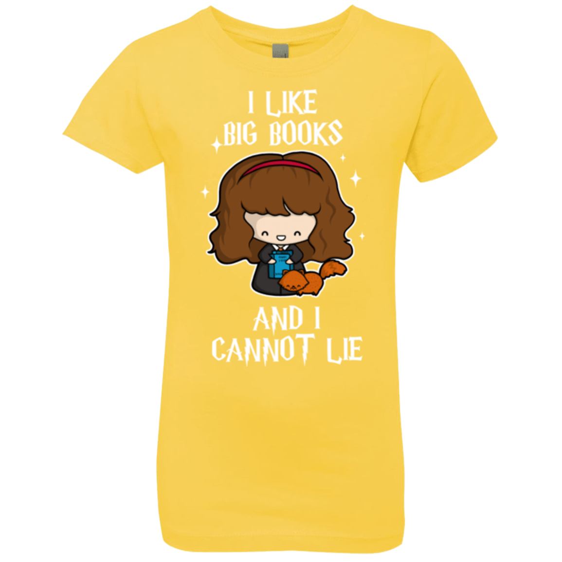 T-Shirts Vibrant Yellow / YXS I Like Big Books Girls Premium T-Shirt
