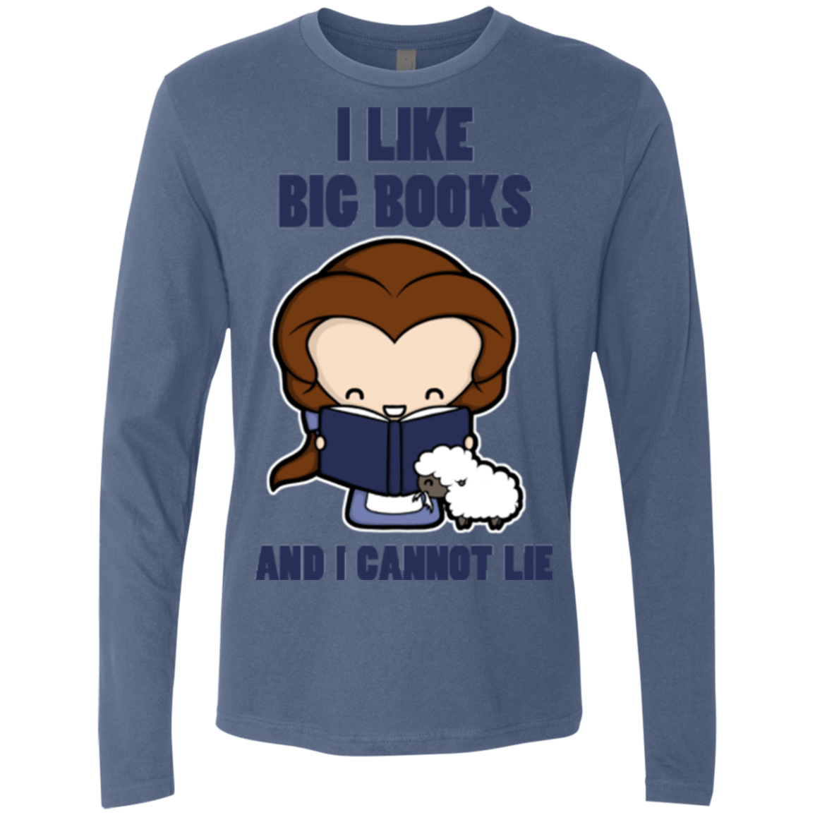 T-Shirts Indigo / Small I Like Big Books Men's Premium Long Sleeve