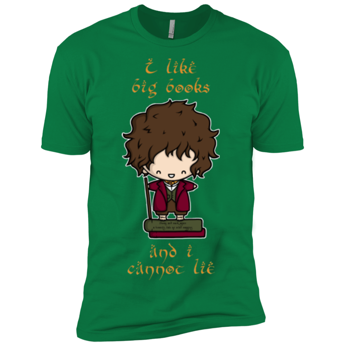T-Shirts Kelly Green / X-Small I Like Big Books Men's Premium T-Shirt