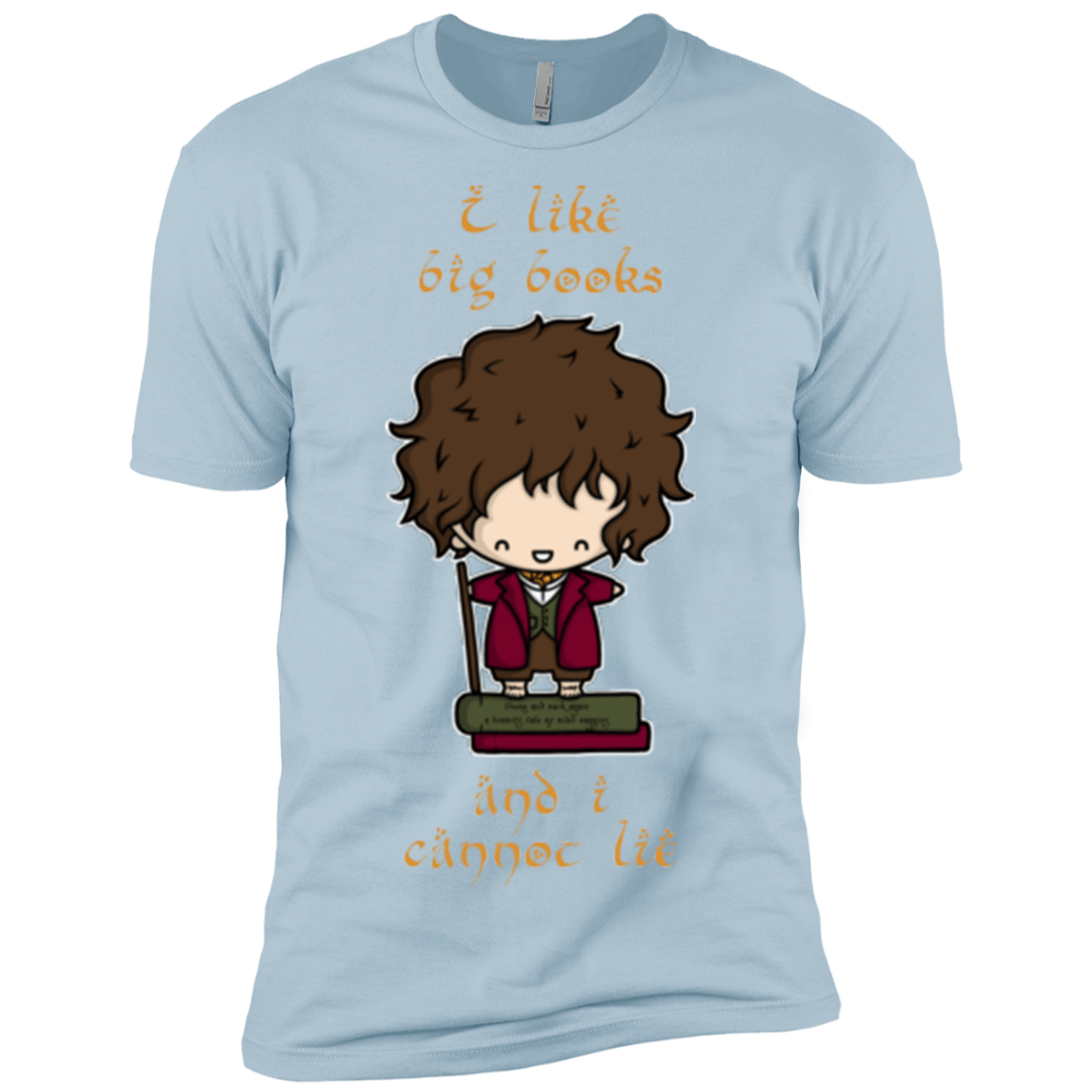 T-Shirts Light Blue / X-Small I Like Big Books Men's Premium T-Shirt