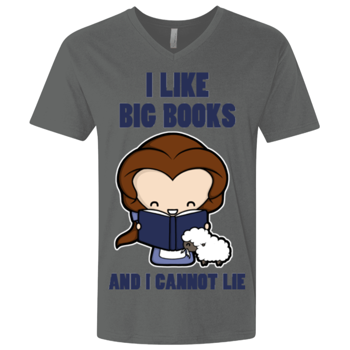 T-Shirts Heavy Metal / X-Small I Like Big Books Men's Premium V-Neck