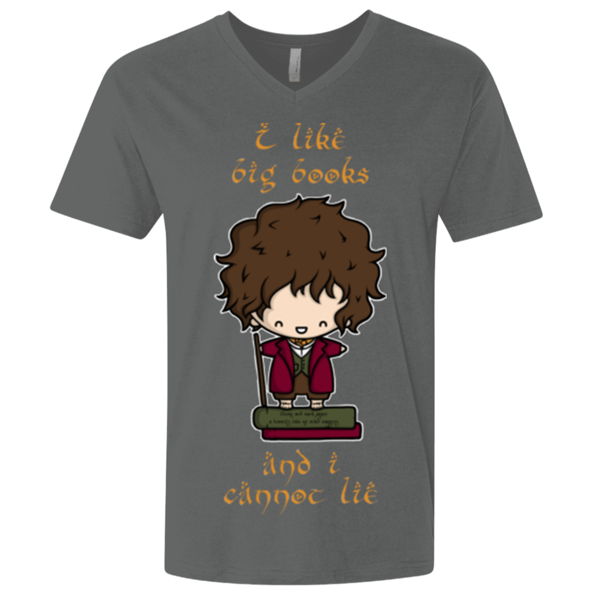 T-Shirts Heavy Metal / X-Small I Like Big Books Men's Premium V-Neck