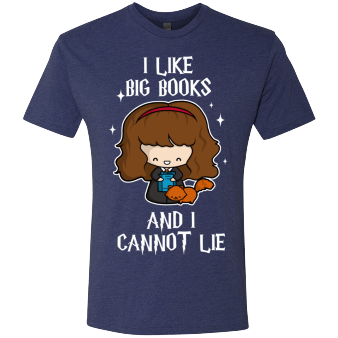 T-Shirts Vintage Navy / Small I Like Big Books Men's Triblend T-Shirt