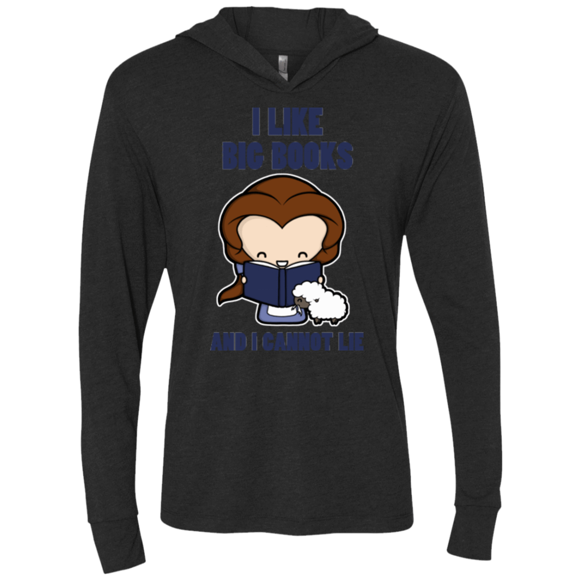 T-Shirts Vintage Black / X-Small I Like Big Books Triblend Long Sleeve Hoodie Tee