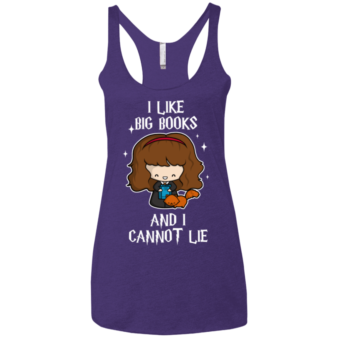 T-Shirts Purple / X-Small I Like Big Books Women's Triblend Racerback Tank