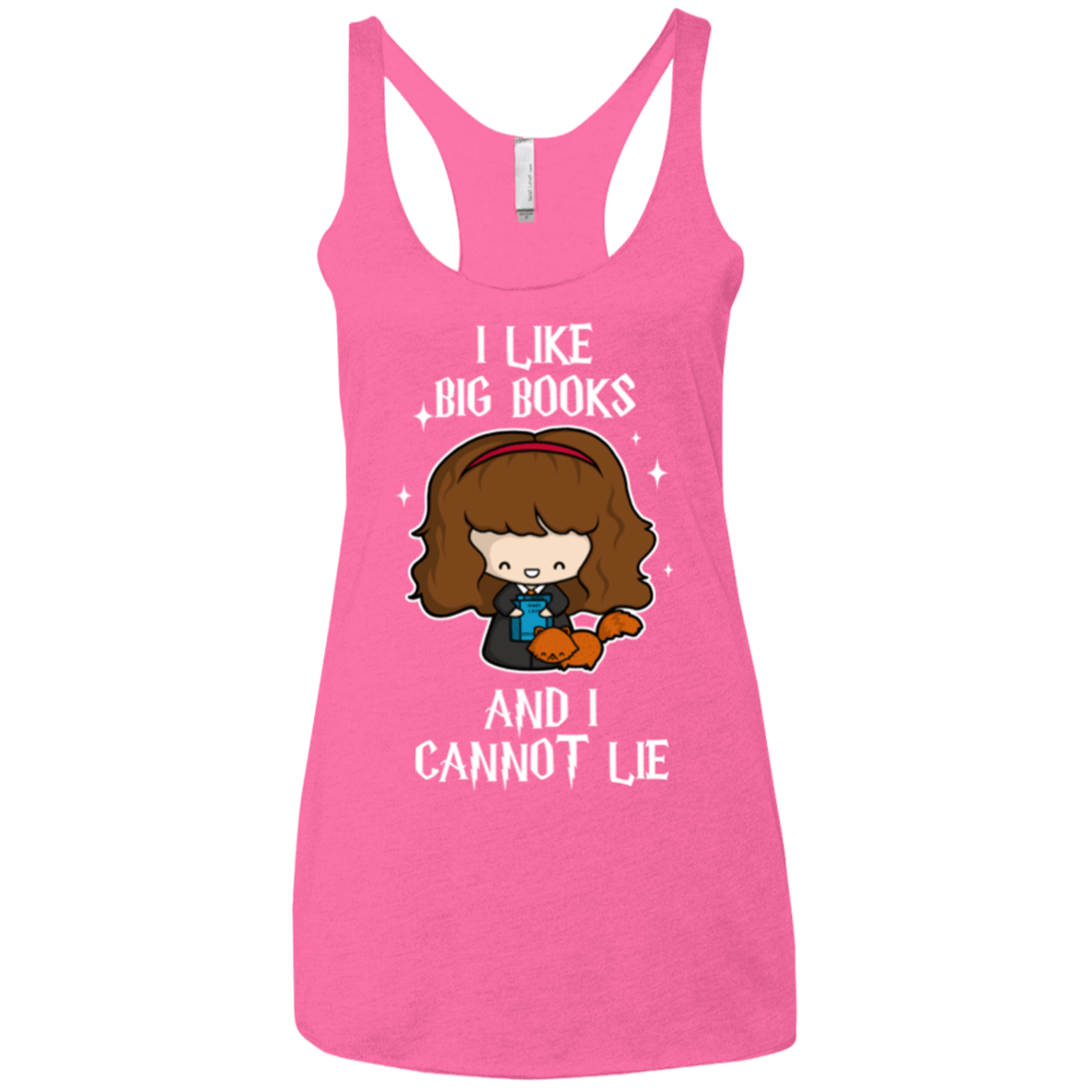 T-Shirts Vintage Pink / X-Small I Like Big Books Women's Triblend Racerback Tank