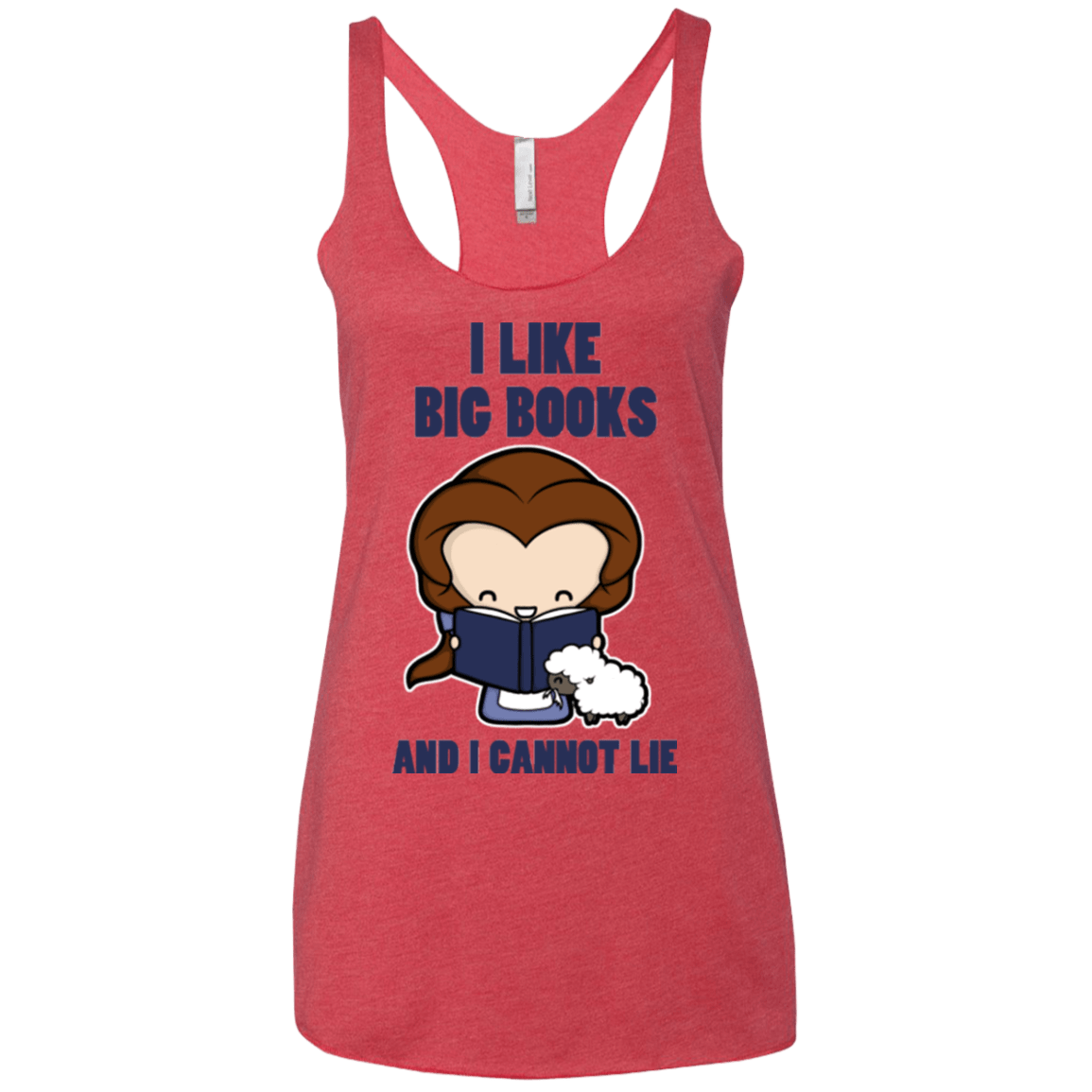 T-Shirts Vintage Red / X-Small I Like Big Books Women's Triblend Racerback Tank