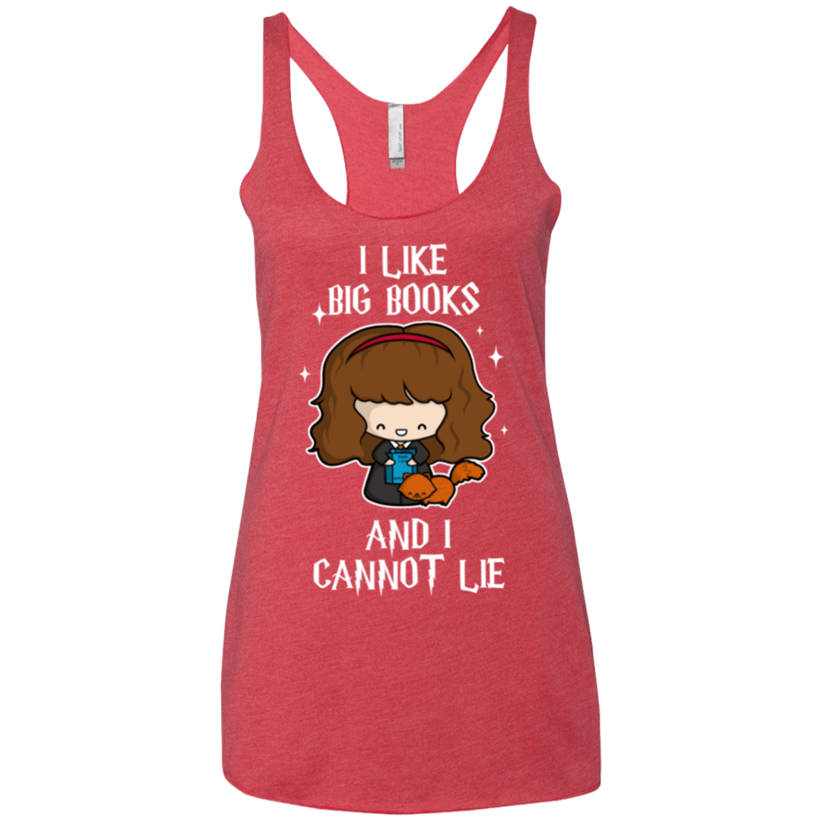 T-Shirts Vintage Red / X-Small I Like Big Books Women's Triblend Racerback Tank