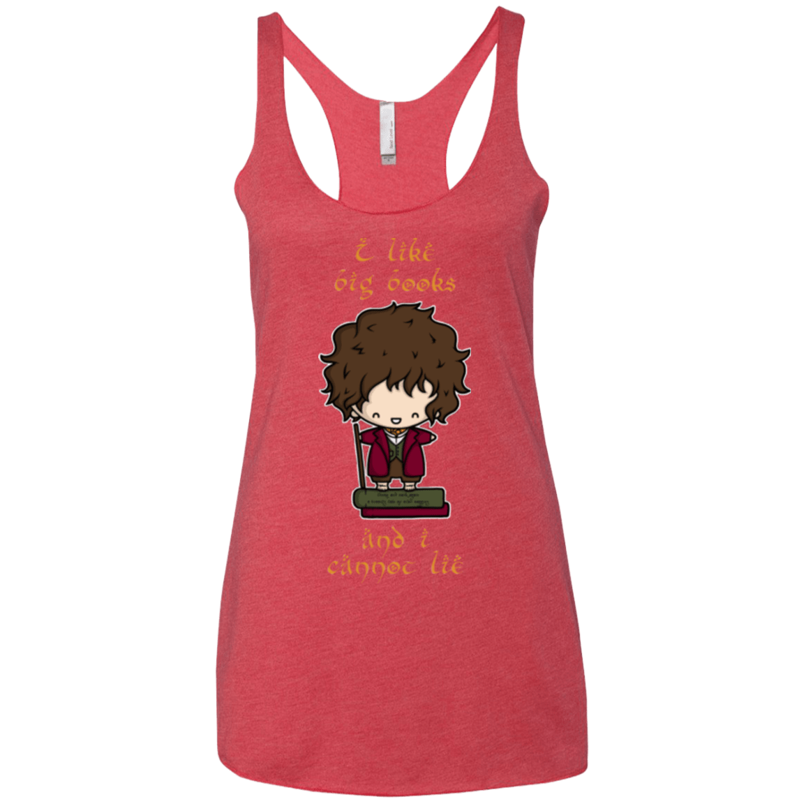 T-Shirts Vintage Red / X-Small I Like Big Books Women's Triblend Racerback Tank