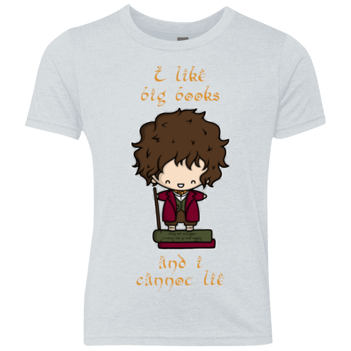 T-Shirts Heather White / YXS I Like Big Books Youth Triblend T-Shirt