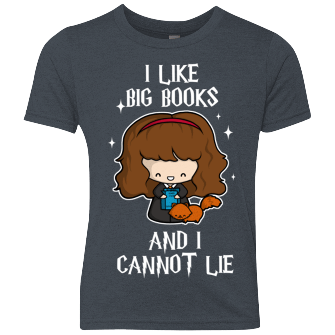 T-Shirts Vintage Navy / YXS I Like Big Books Youth Triblend T-Shirt