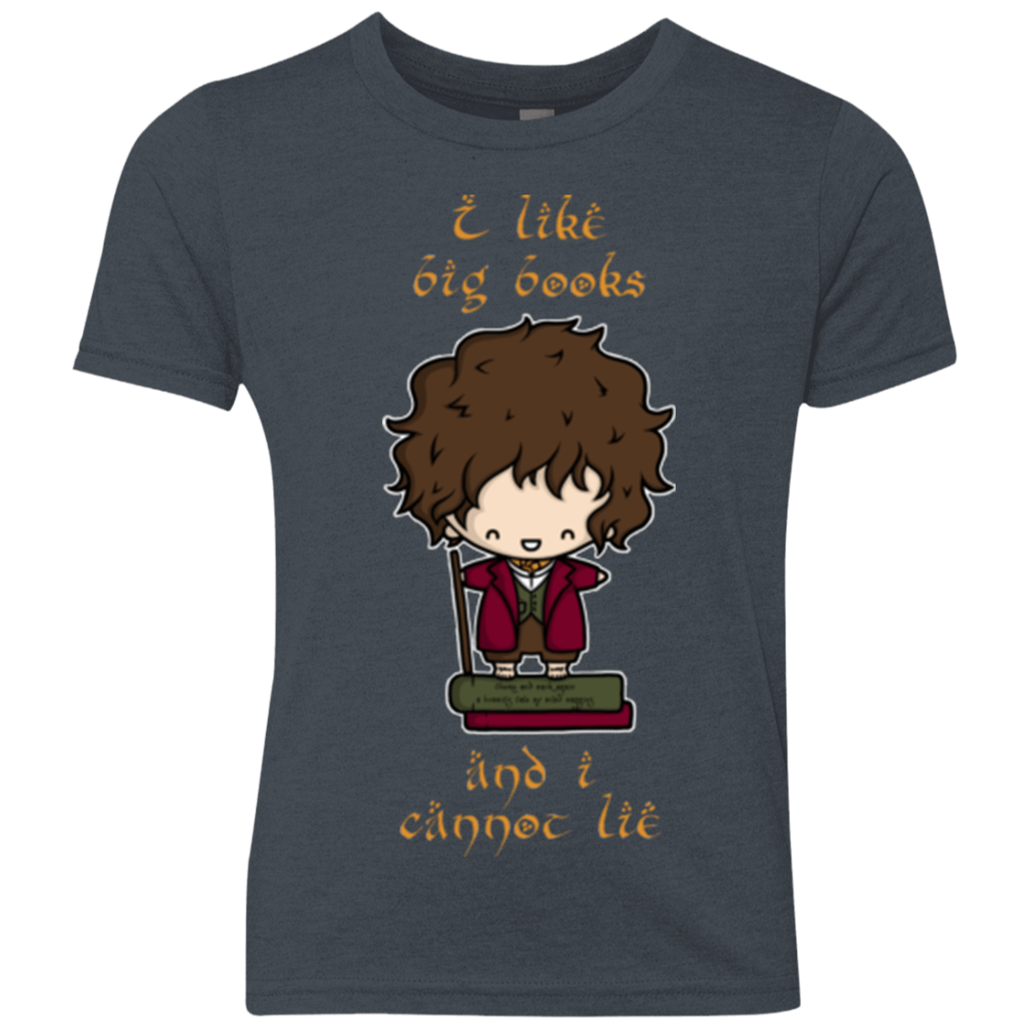 T-Shirts Vintage Navy / YXS I Like Big Books Youth Triblend T-Shirt