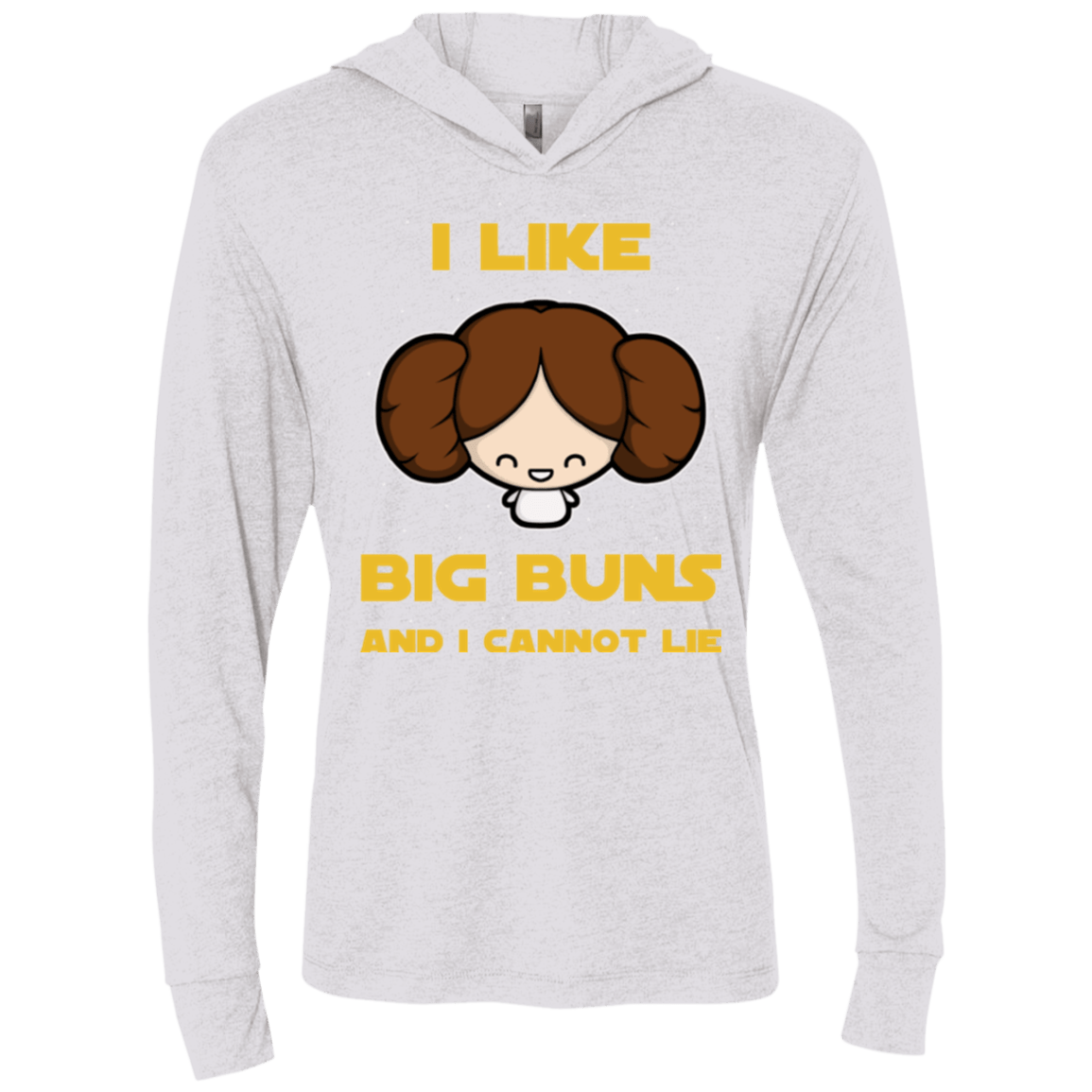 T-Shirts Heather White / X-Small I Like Big Buns Triblend Long Sleeve Hoodie Tee