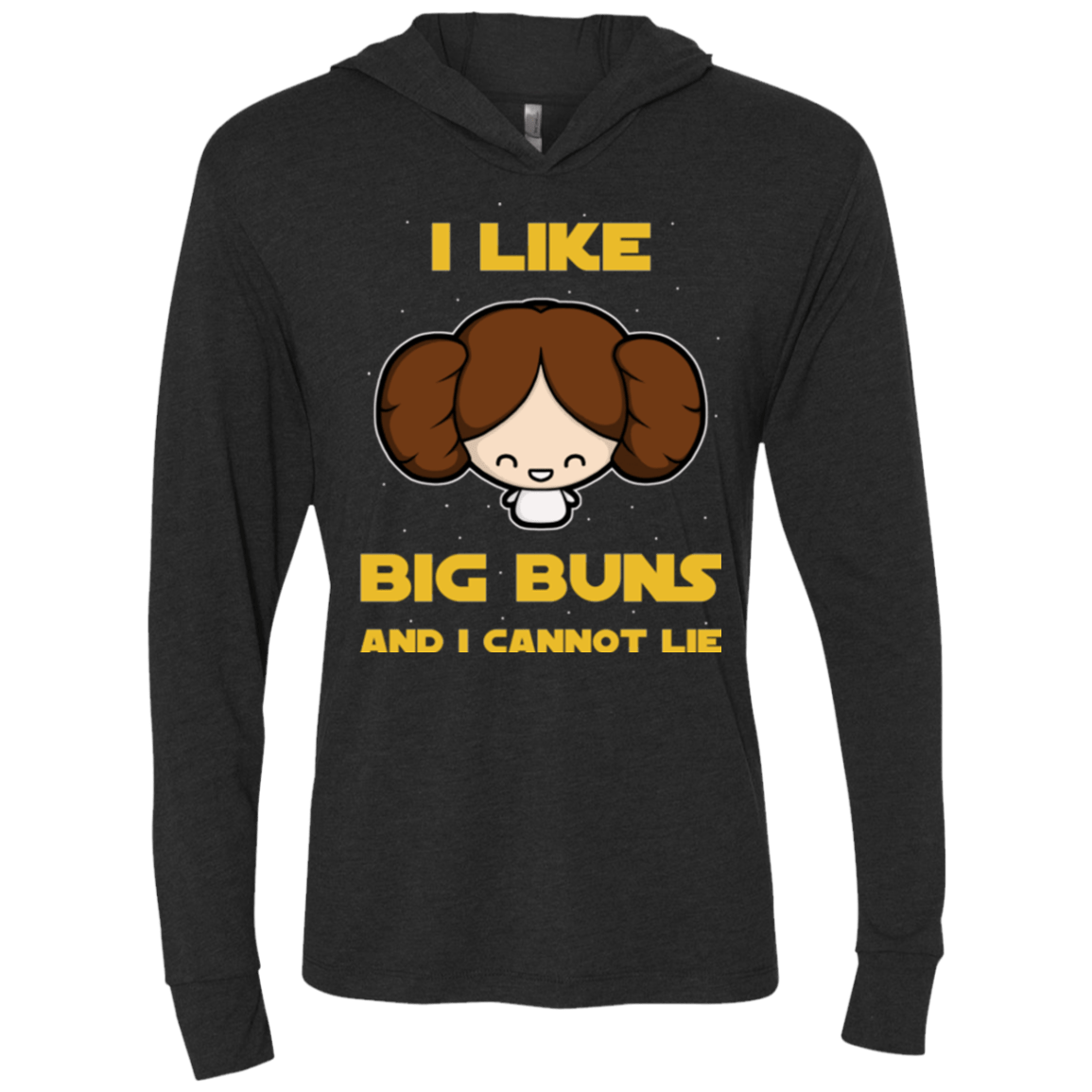 T-Shirts Vintage Black / X-Small I Like Big Buns Triblend Long Sleeve Hoodie Tee