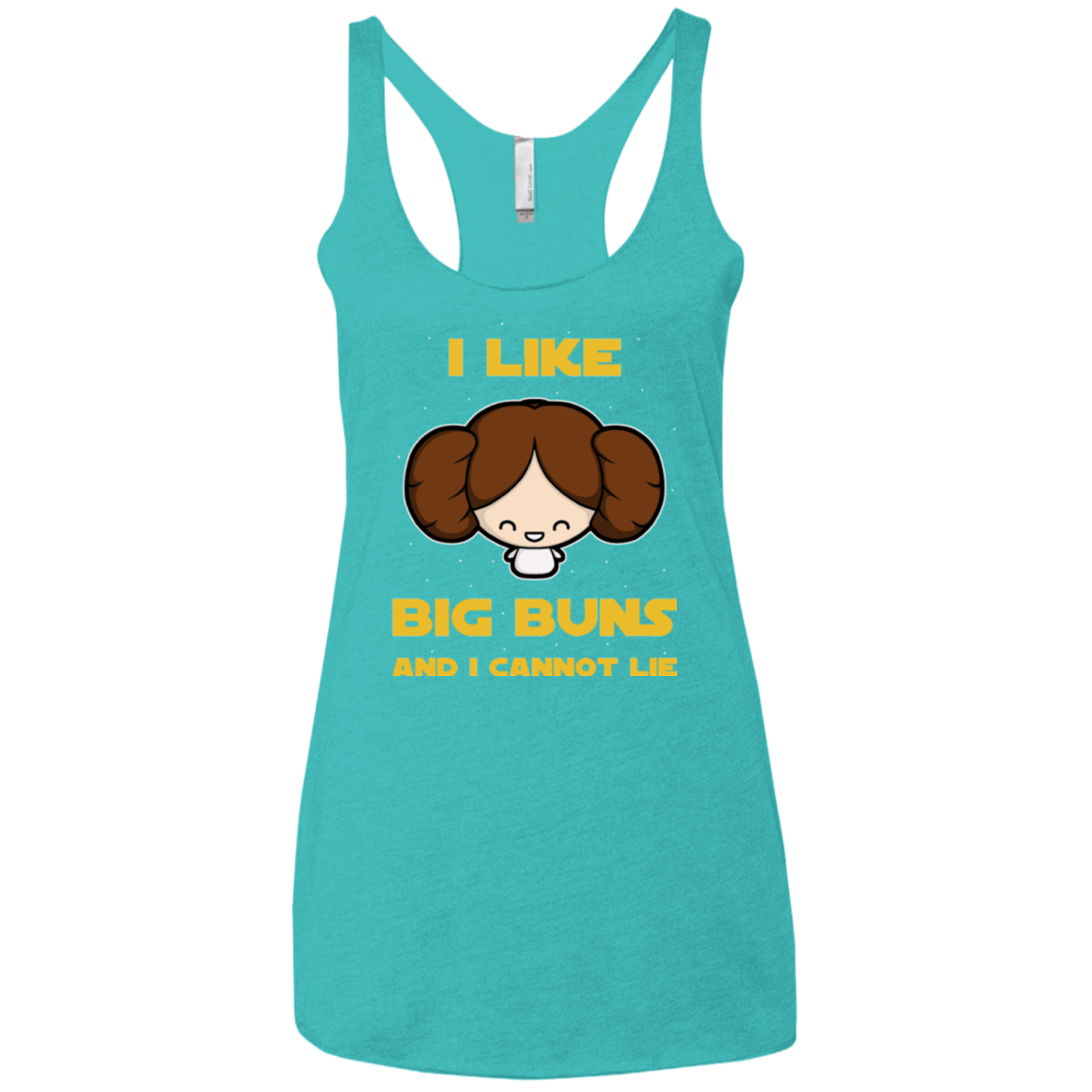 T-Shirts Tahiti Blue / X-Small I Like Big Buns Women's Triblend Racerback Tank
