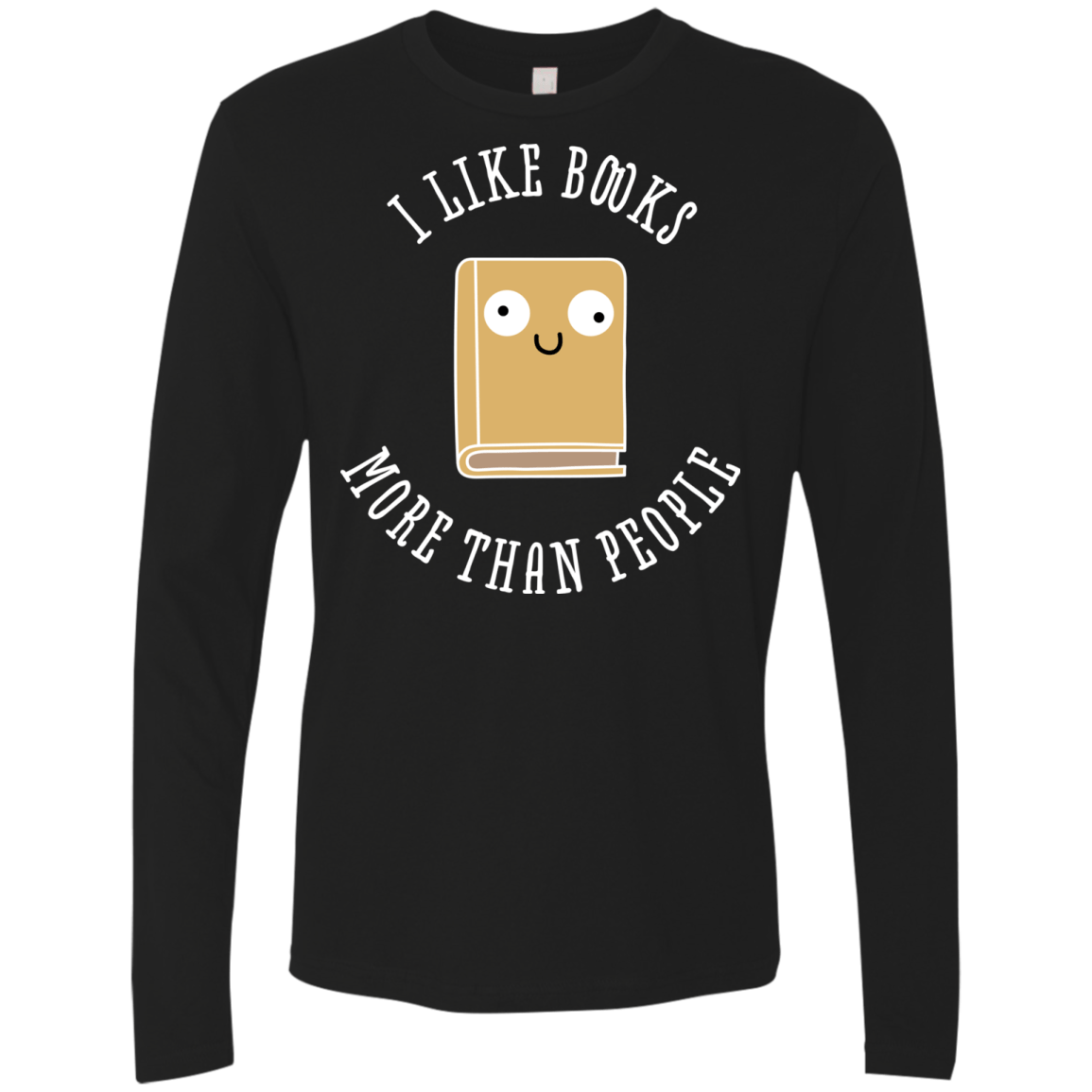T-Shirts Black / S I Like Books Men's Premium Long Sleeve