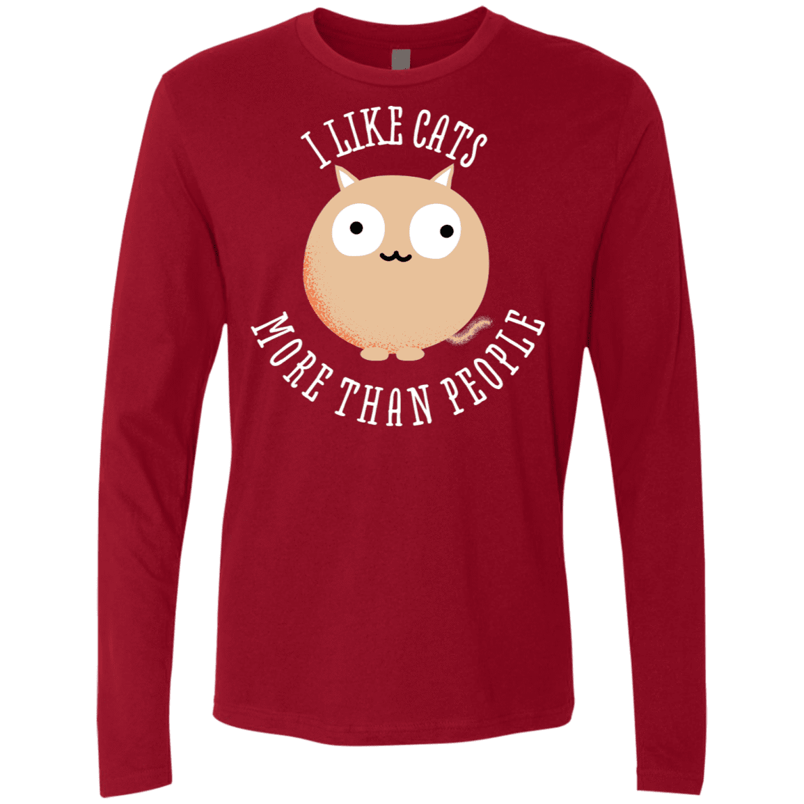 T-Shirts Cardinal / S I Like Cats Men's Premium Long Sleeve