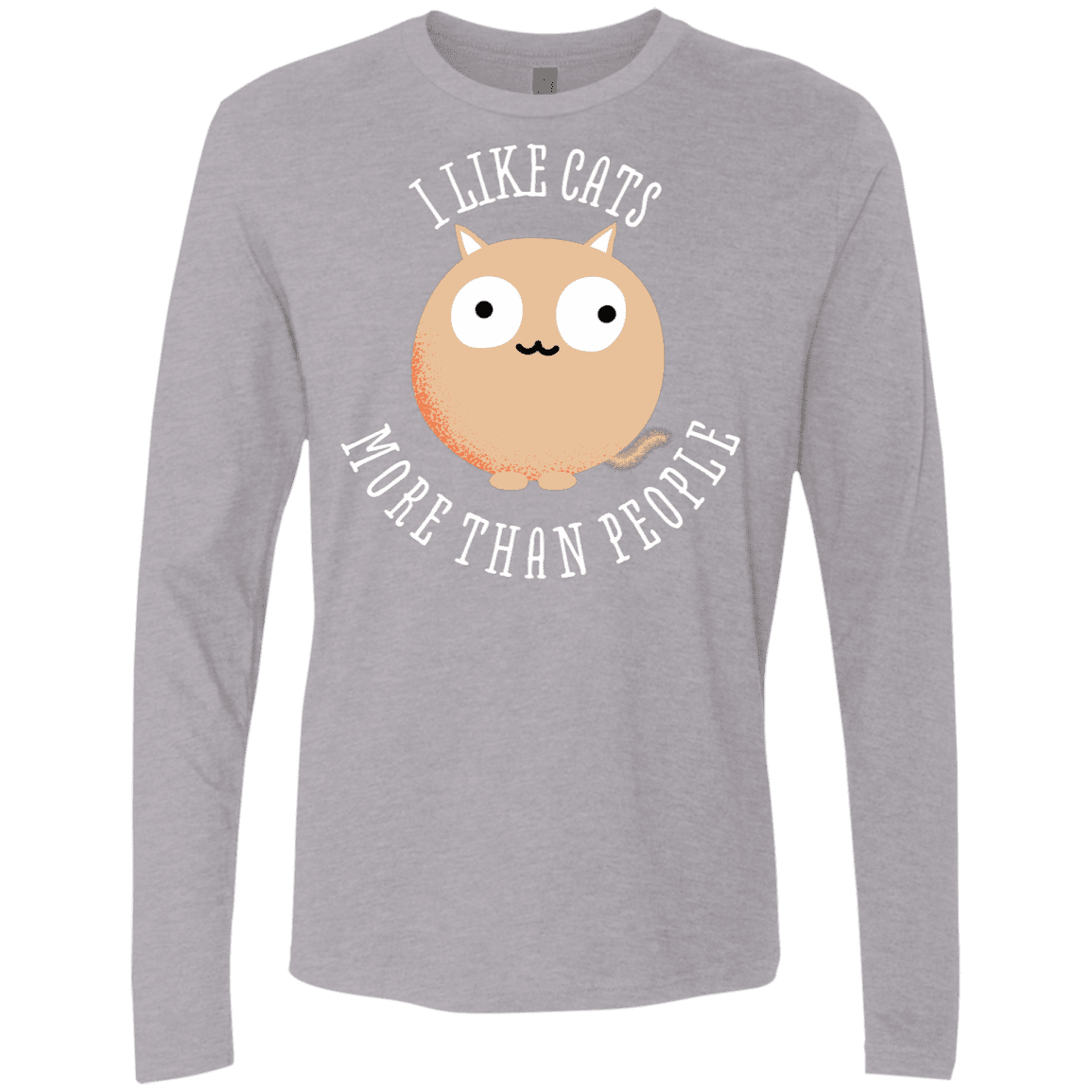 T-Shirts Heather Grey / S I Like Cats Men's Premium Long Sleeve