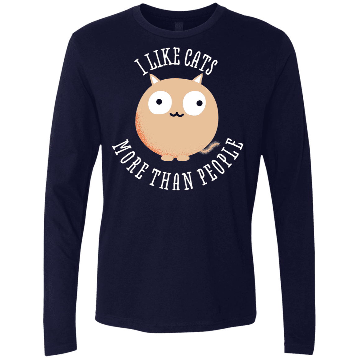 T-Shirts Midnight Navy / S I Like Cats Men's Premium Long Sleeve