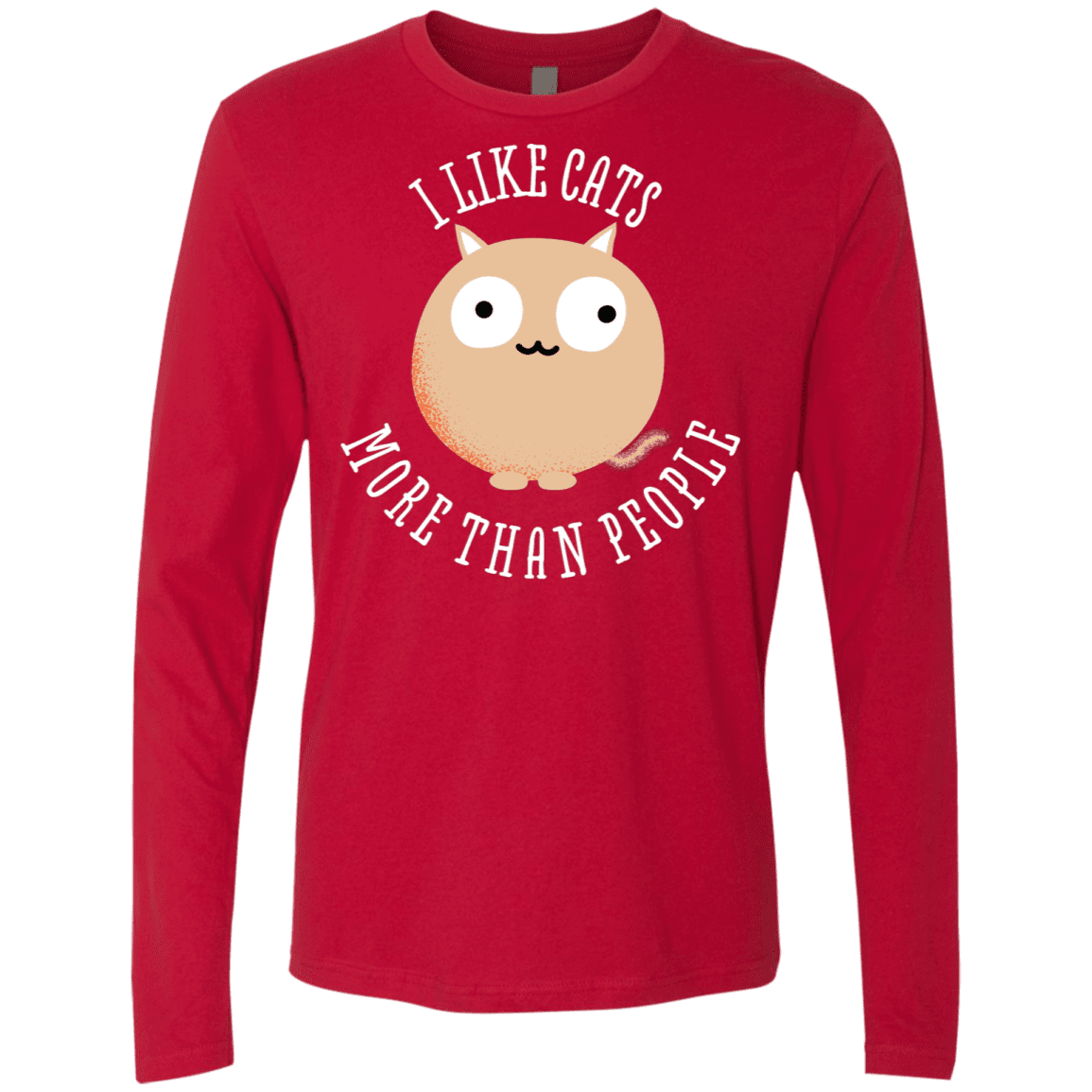 T-Shirts Red / S I Like Cats Men's Premium Long Sleeve