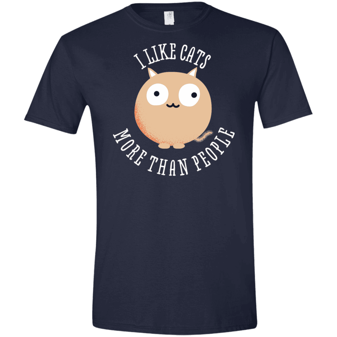 T-Shirts Navy / X-Small I Like Cats Men's Semi-Fitted Softstyle