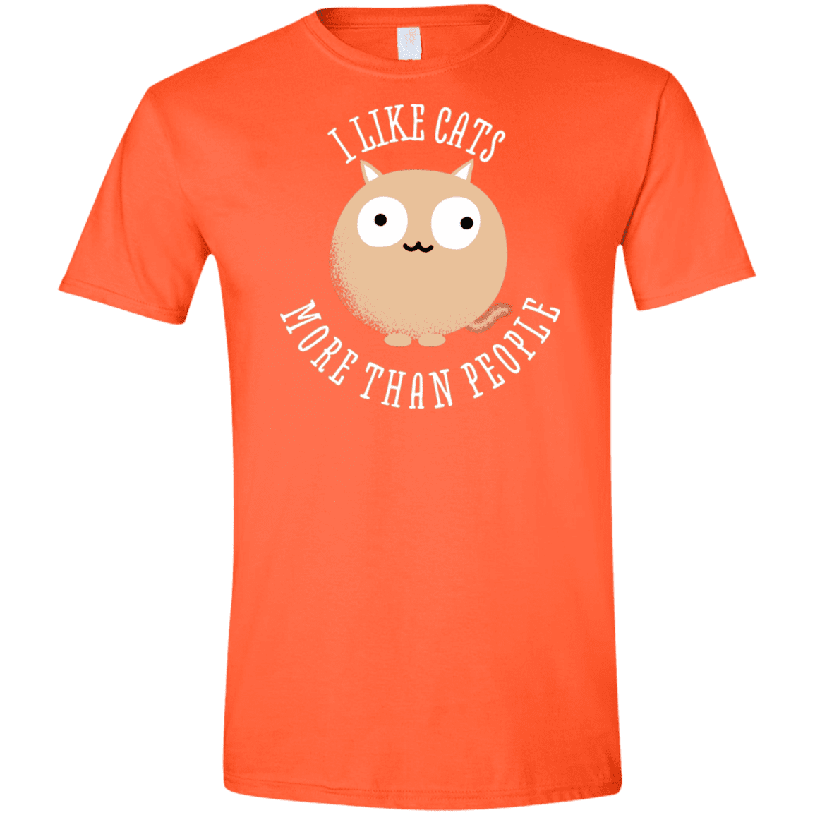 T-Shirts Orange / S I Like Cats Men's Semi-Fitted Softstyle