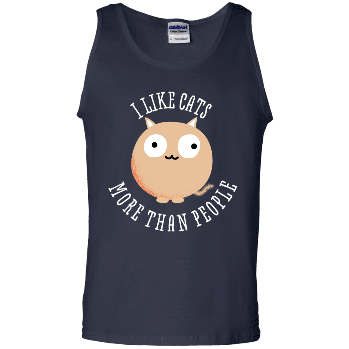 T-Shirts Navy / S I Like Cats Men's Tank Top