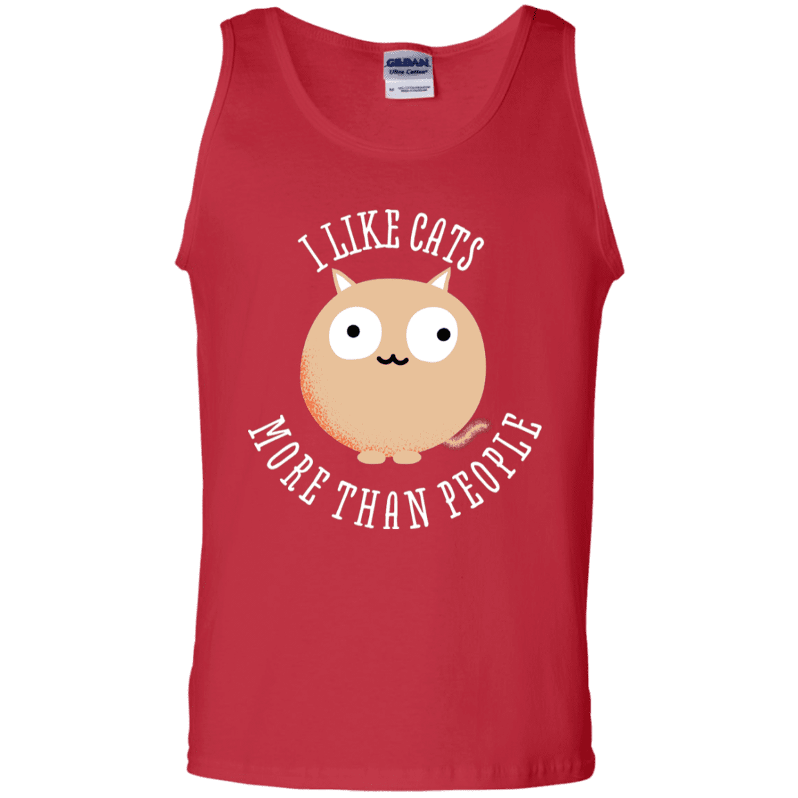 T-Shirts Red / S I Like Cats Men's Tank Top
