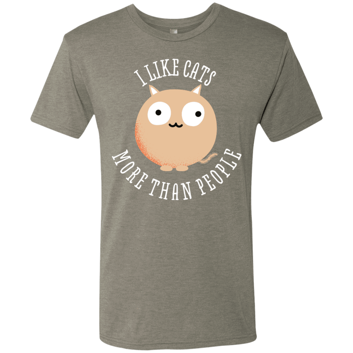 T-Shirts Venetian Grey / S I Like Cats Men's Triblend T-Shirt