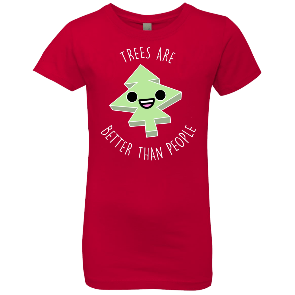 T-Shirts Red / YXS I Like Trees Girls Premium T-Shirt
