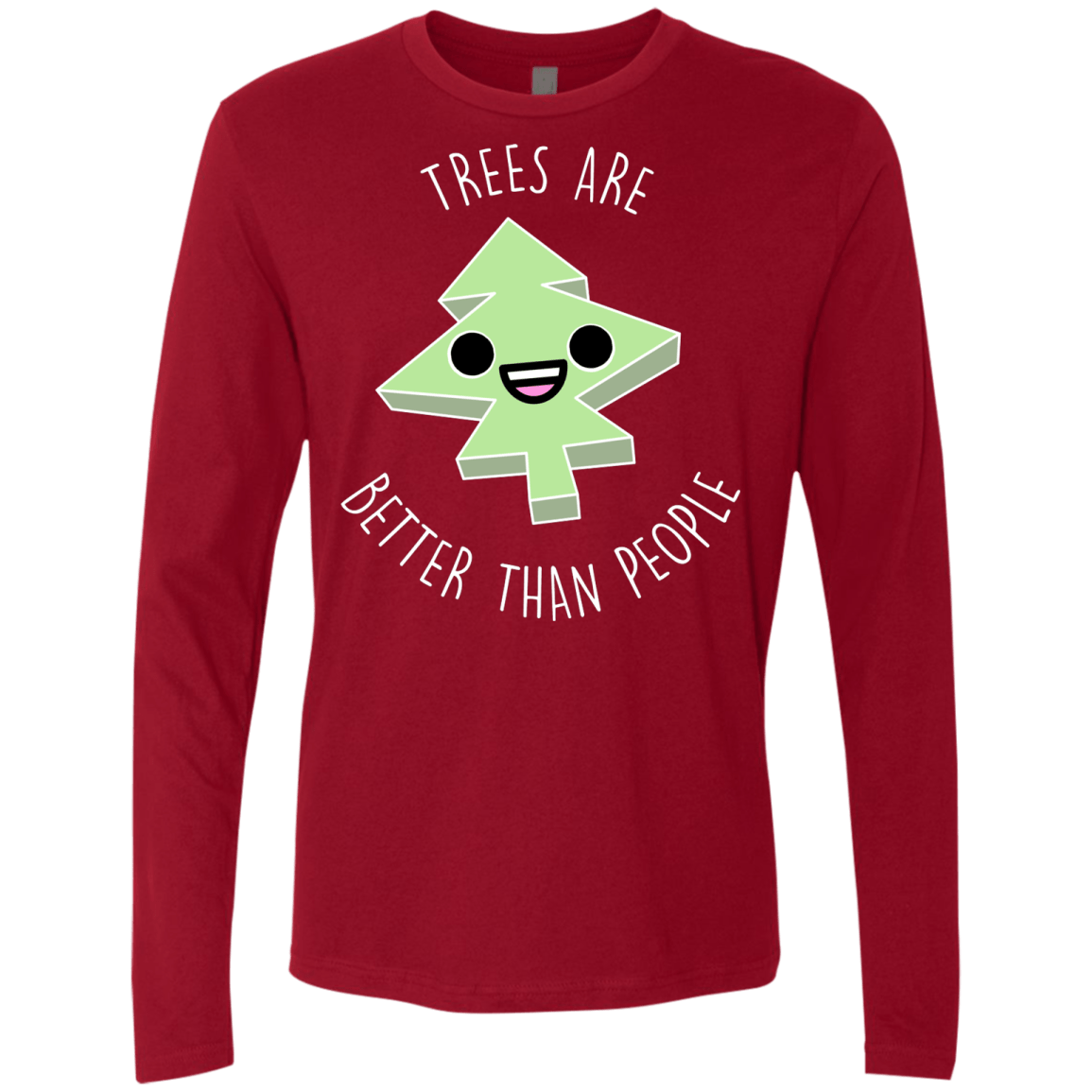 T-Shirts Cardinal / S I Like Trees Men's Premium Long Sleeve