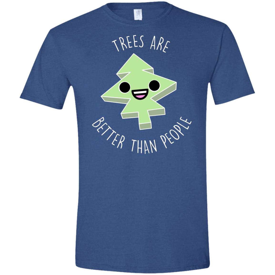 T-Shirts Heather Royal / X-Small I Like Trees Men's Semi-Fitted Softstyle