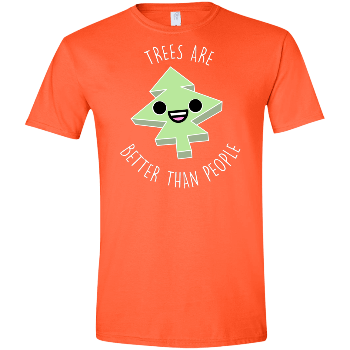 T-Shirts Orange / S I Like Trees Men's Semi-Fitted Softstyle