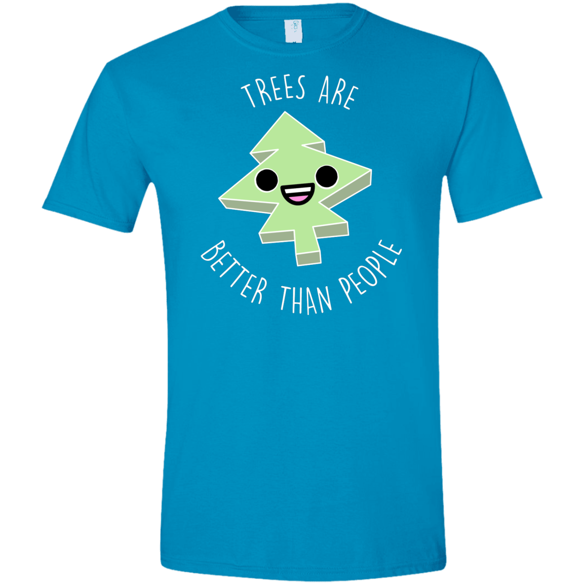 T-Shirts Sapphire / S I Like Trees Men's Semi-Fitted Softstyle