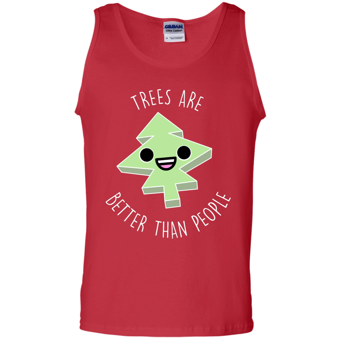 T-Shirts Red / S I Like Trees Men's Tank Top