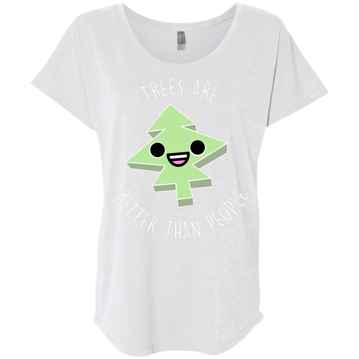 T-Shirts Heather White / X-Small I Like Trees Triblend Dolman Sleeve