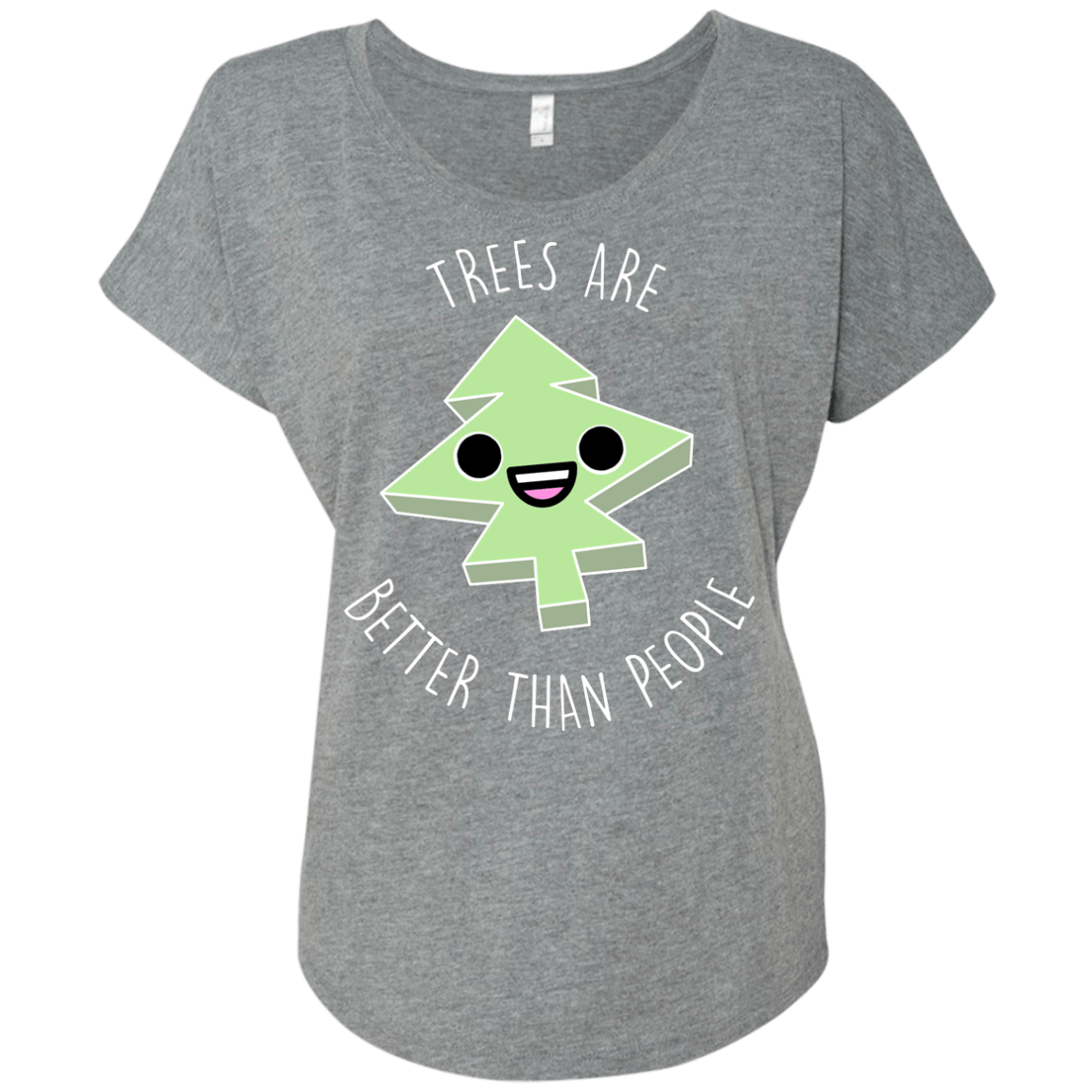 T-Shirts Premium Heather / X-Small I Like Trees Triblend Dolman Sleeve