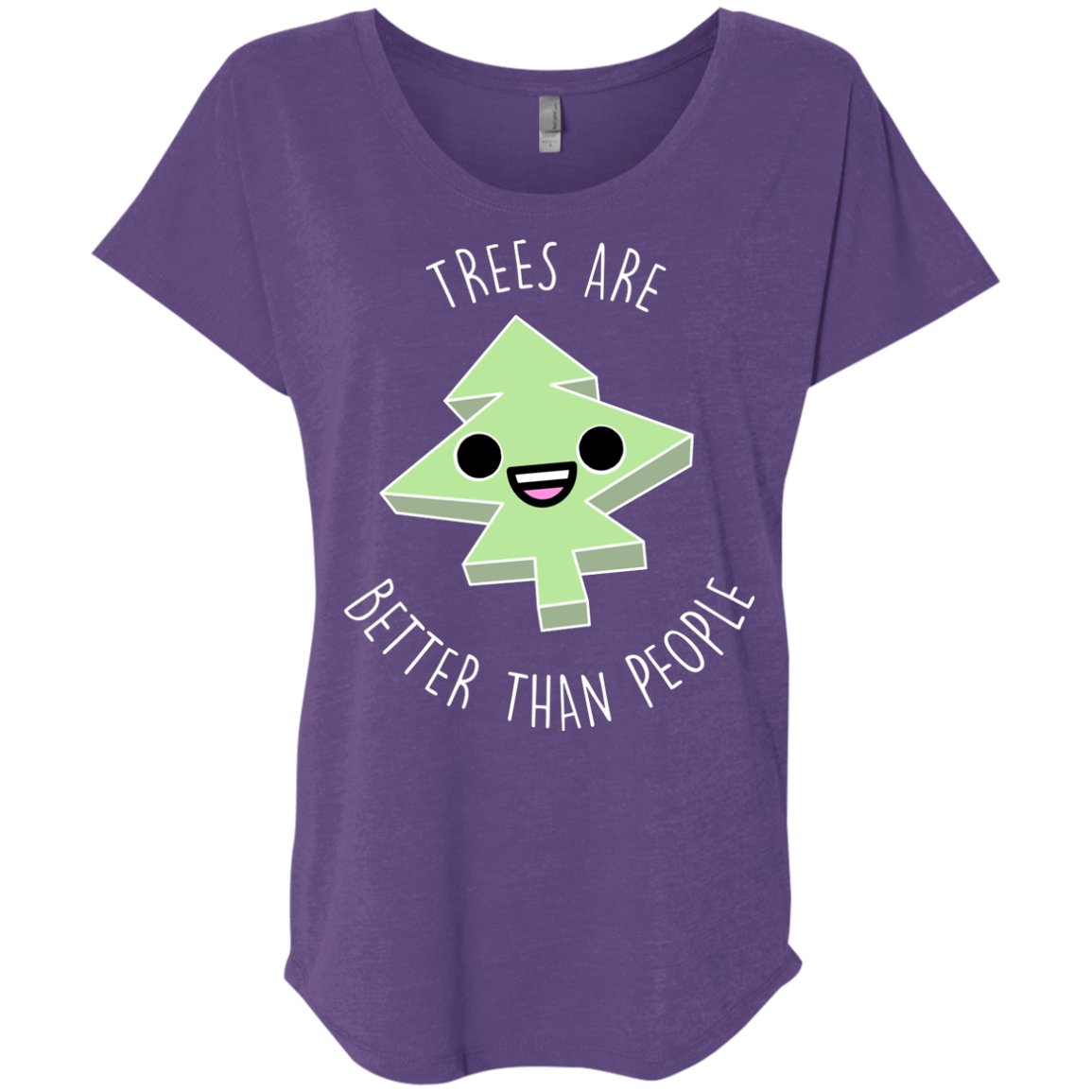 T-Shirts Purple Rush / X-Small I Like Trees Triblend Dolman Sleeve