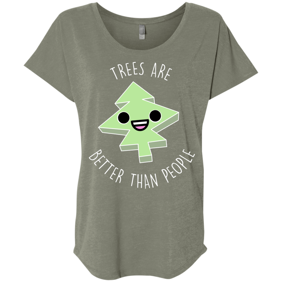 T-Shirts Venetian Grey / X-Small I Like Trees Triblend Dolman Sleeve