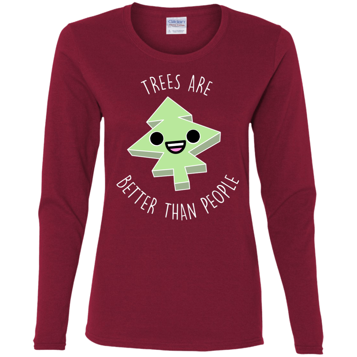 T-Shirts Cardinal / S I Like Trees Women's Long Sleeve T-Shirt