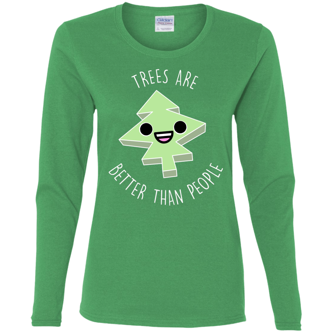 T-Shirts Irish Green / S I Like Trees Women's Long Sleeve T-Shirt