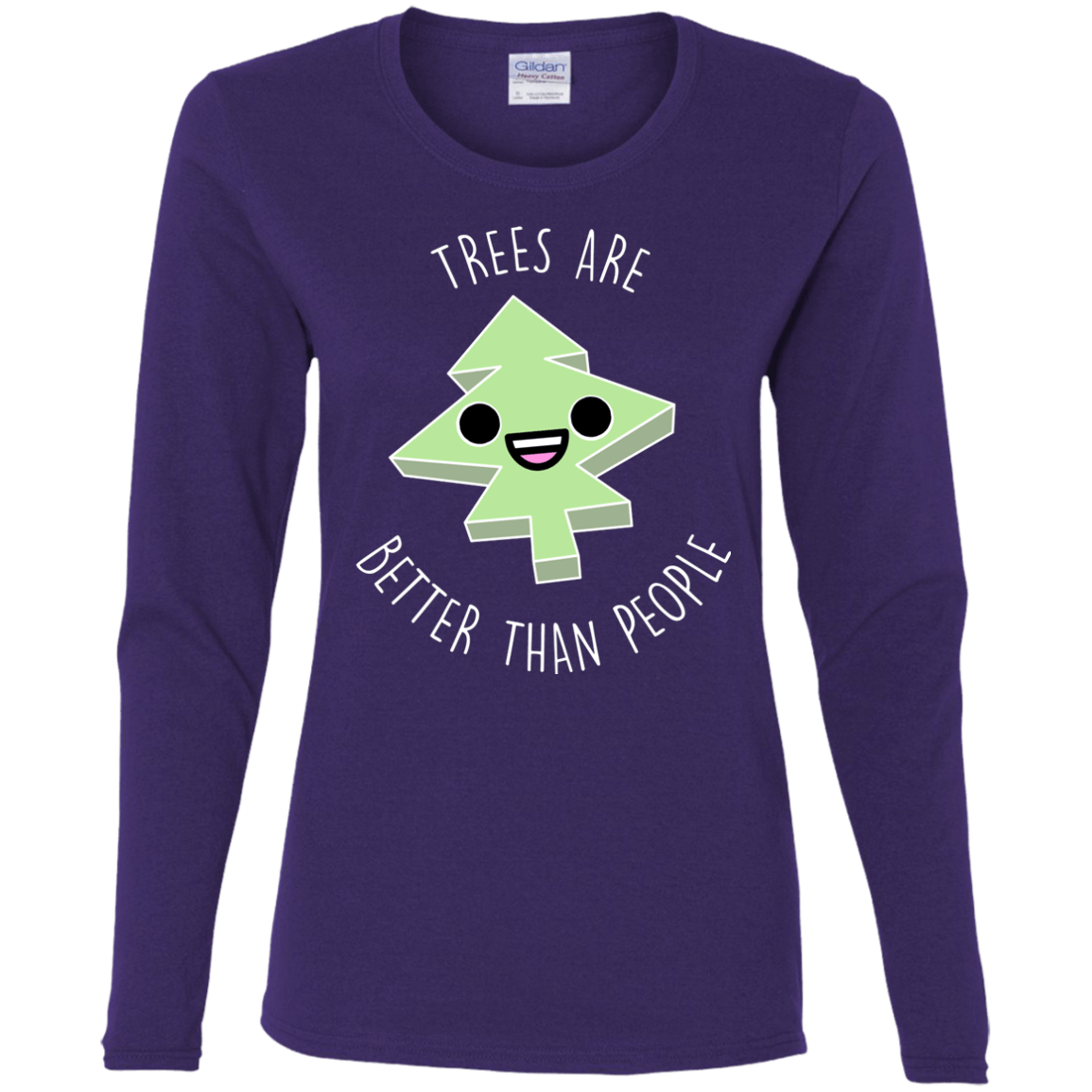 T-Shirts Purple / S I Like Trees Women's Long Sleeve T-Shirt