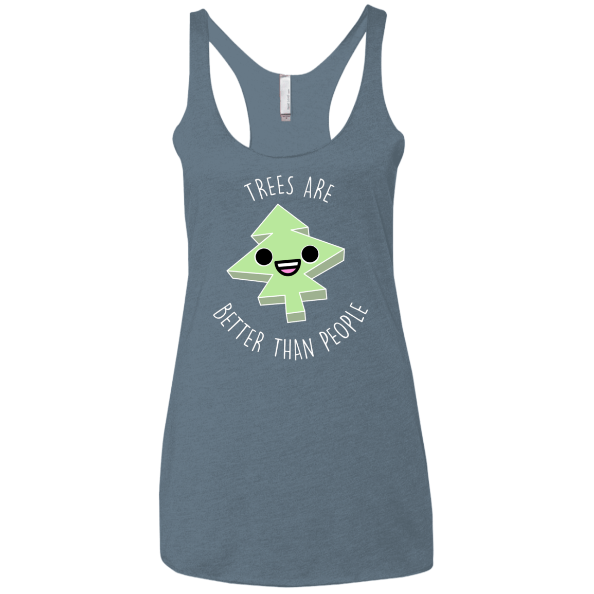 T-Shirts Indigo / X-Small I Like Trees Women's Triblend Racerback Tank