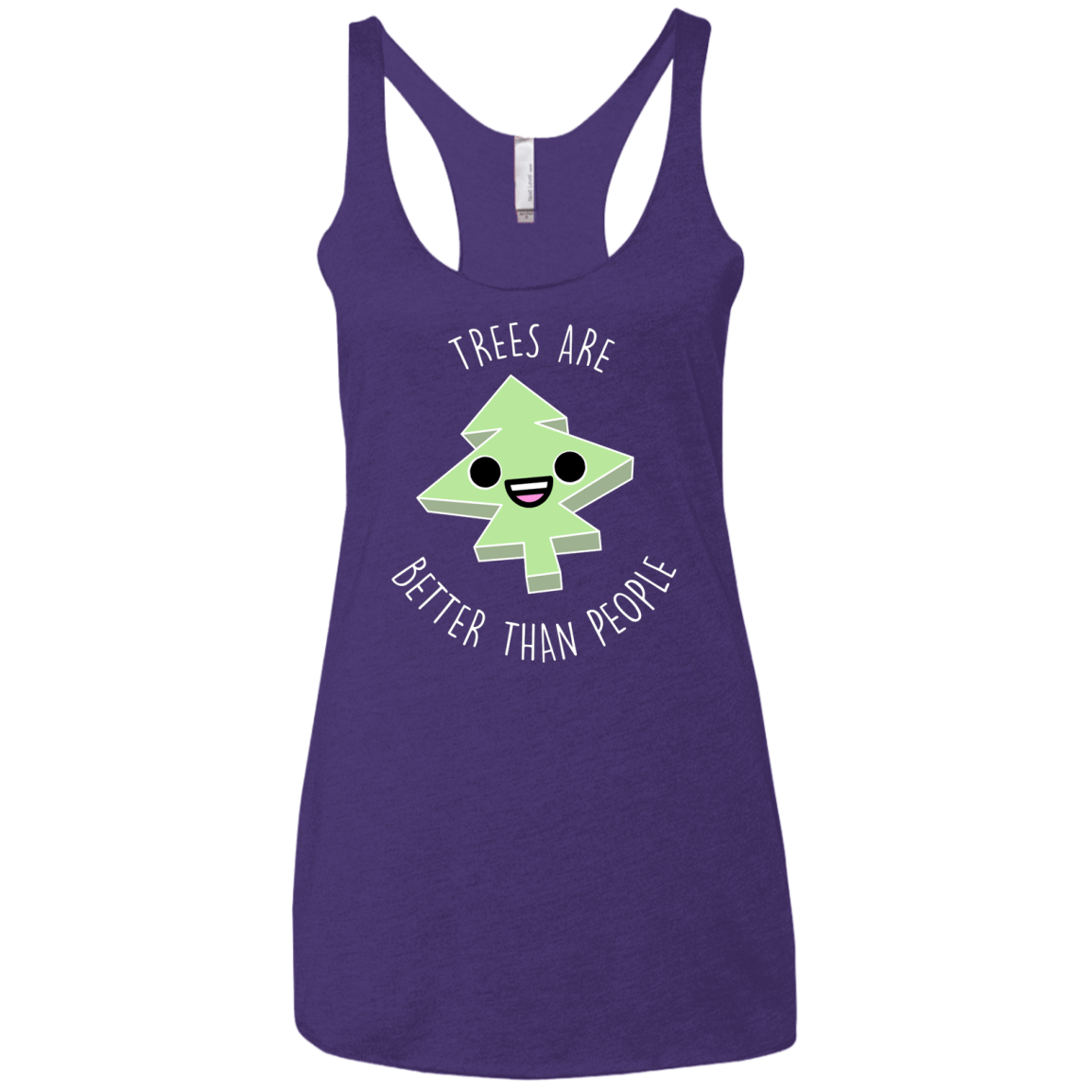 T-Shirts Purple Rush / X-Small I Like Trees Women's Triblend Racerback Tank