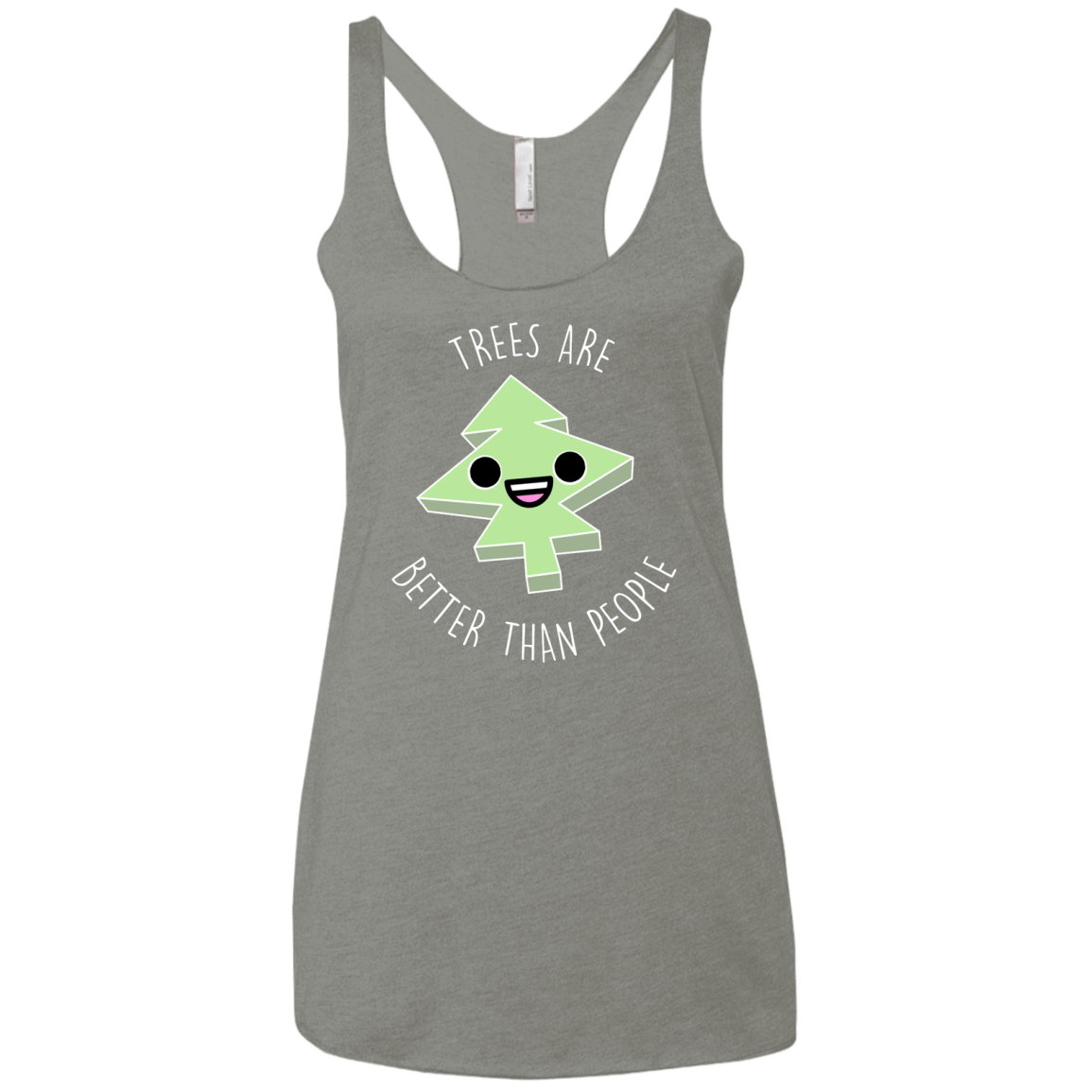 T-Shirts Venetian Grey / X-Small I Like Trees Women's Triblend Racerback Tank